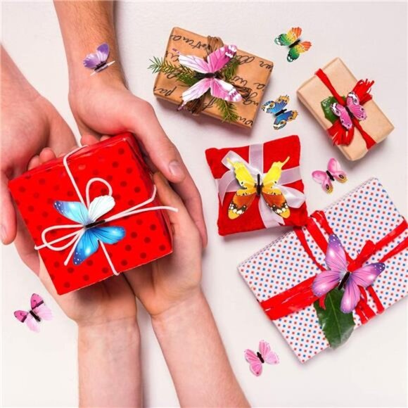 96 Pieces Glow in The Dark Luminous 3D Butterfly Wall Decals Decor Removable - Picture 7 of 8